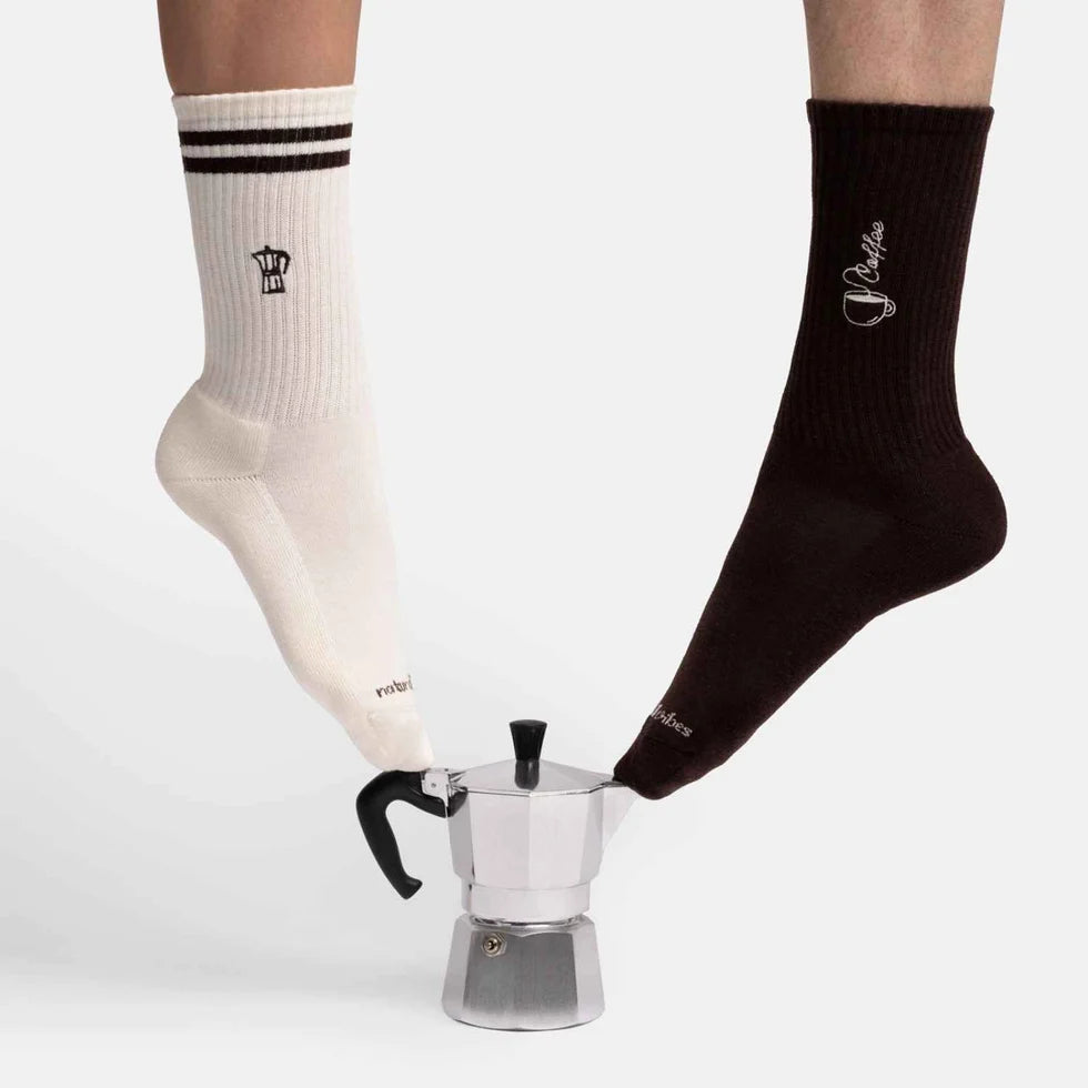 Coffret de 2 chaussettes éco responsables CAFE MOKA - LA PETITE BOITE JAUNE