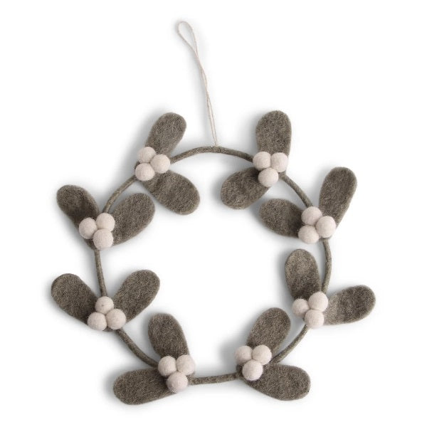 Couronne de gui en laine S