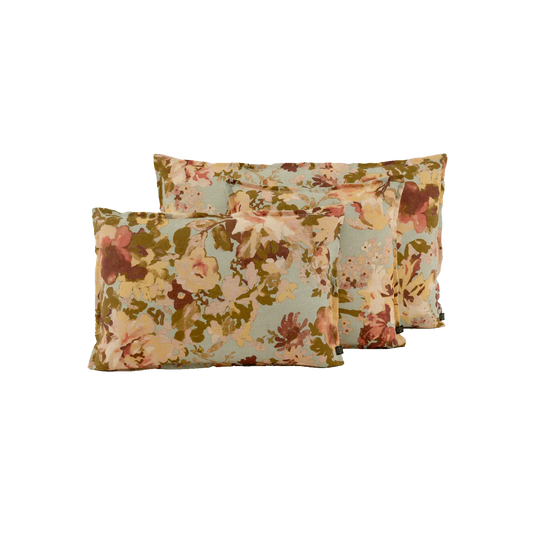 Coussin imprimé fleuri, modèle Bologne - Haomy