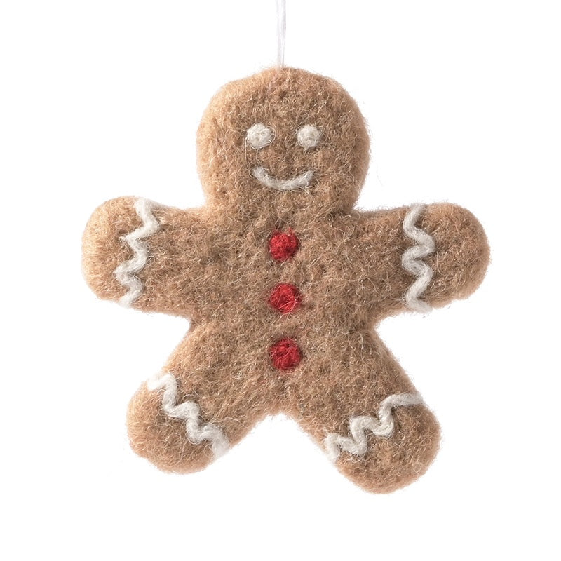 Décoration de Noël en forme de bonhommes de pain d'épices.