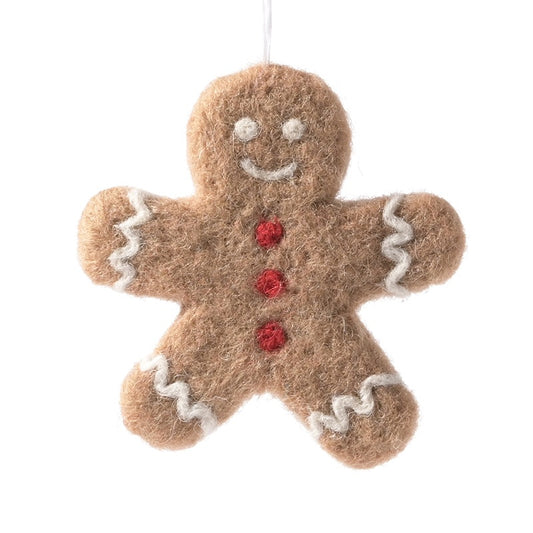 Décoration de Noël en forme de bonhommes de pain d'épices.