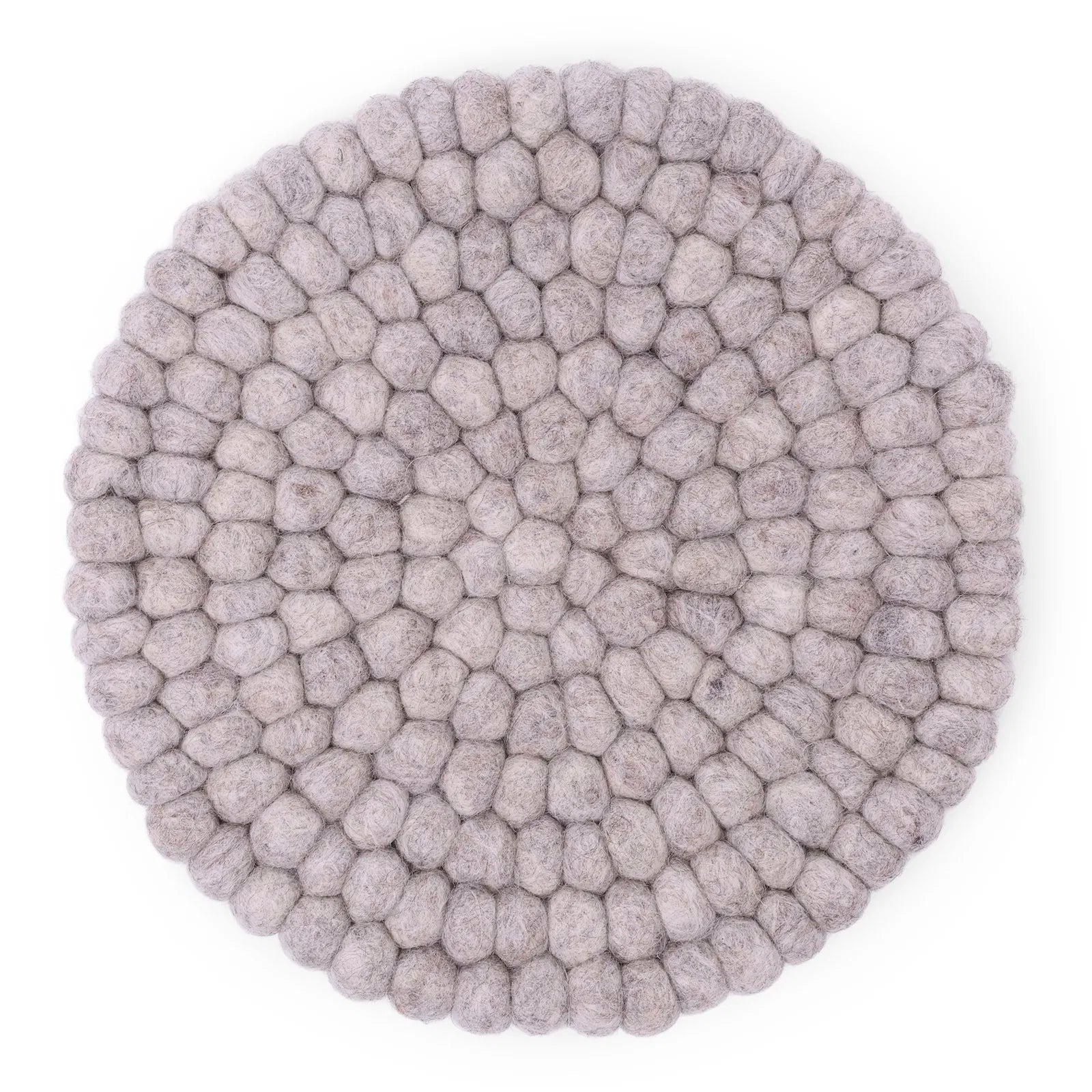 Dessous de plat en laine, coloris gris.