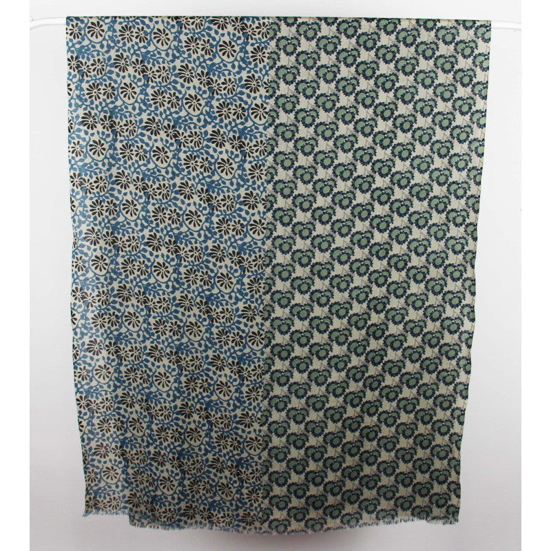 Écharpe en laine, graphique et éthique - 70 x 180 cm