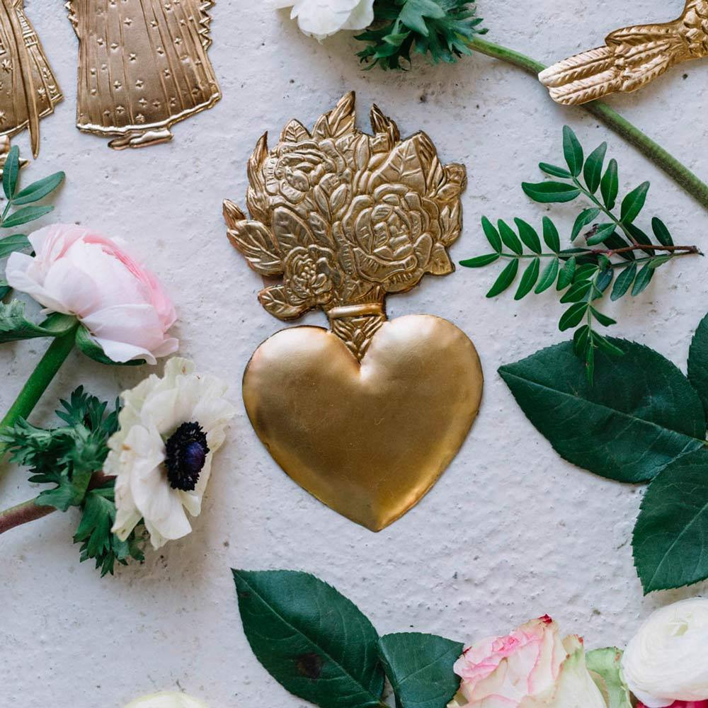 Ex-Voto cœur Bouquet, taille M - Boncoeurs