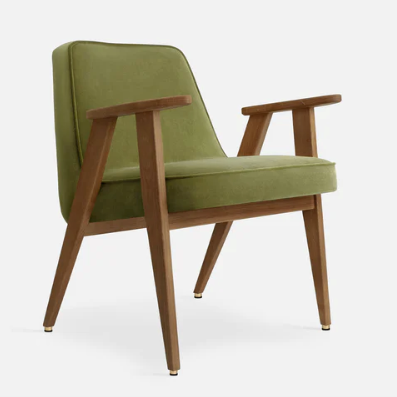 FAUTEUIL CHENE ET VELOURS 366 CONCEPT - LA PETITE BOITE JAUNE