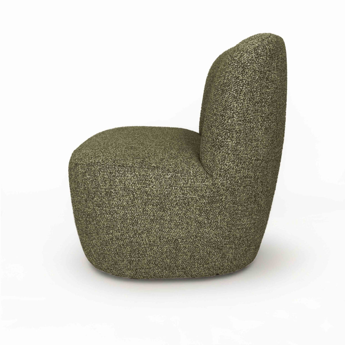 FAUTEUIL DESIGN COMPACT TWEED KAKI - LA PETITE BOITE JAUNE