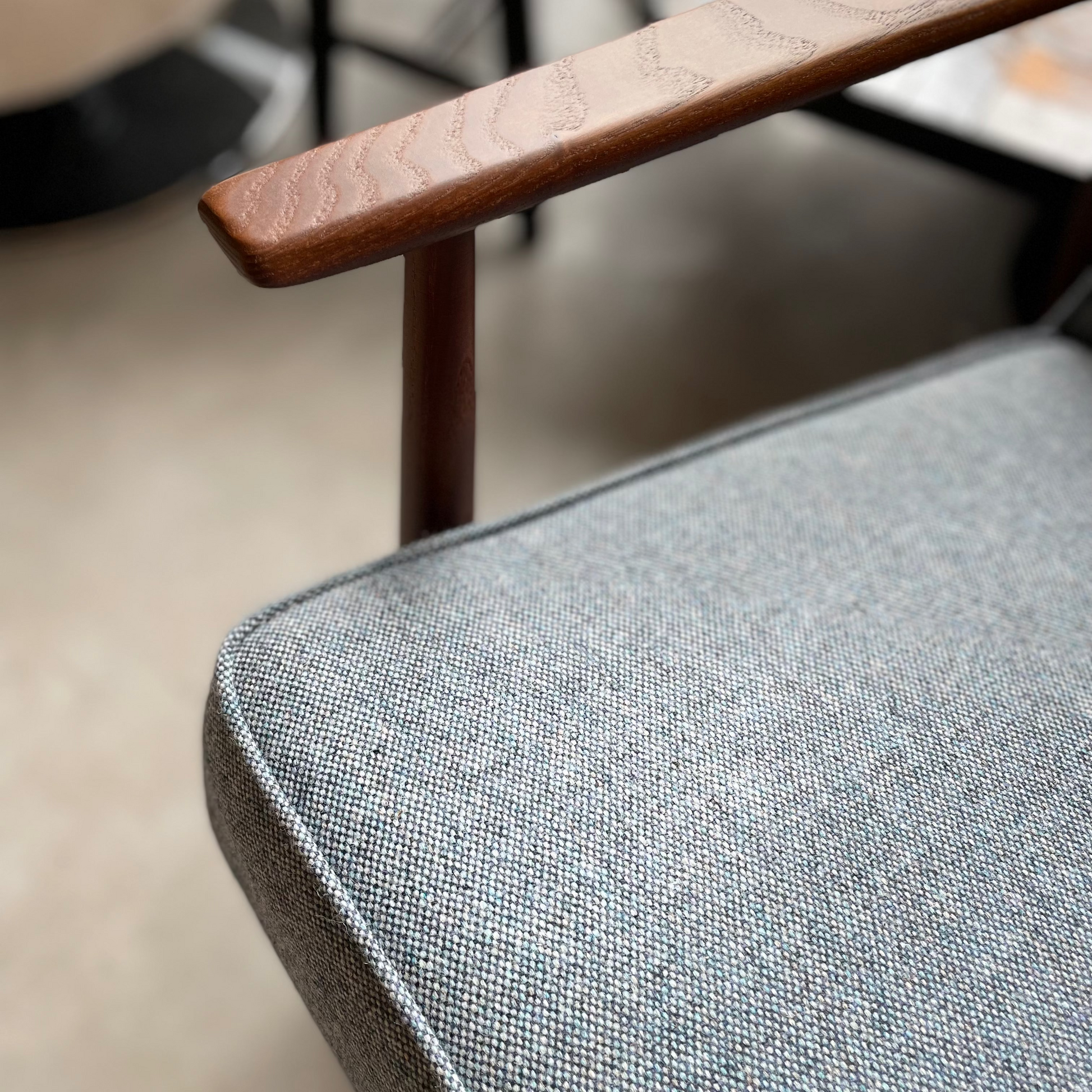 FAUTEUIL FOX frene ET LAINE BLEU 366CONCEPT-LAPETITEBOITEJAUNE