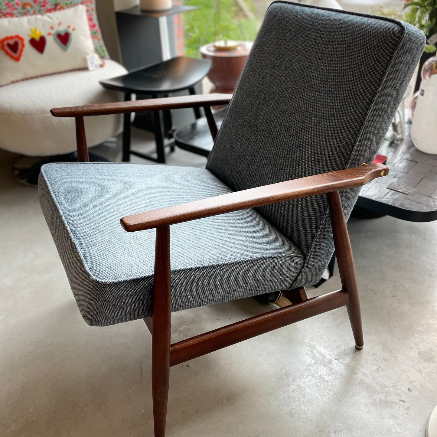 FAUTEUIL FOX frene ET LAINE BLEU 366CONCEPT-LAPETITEBOITEJAUNE