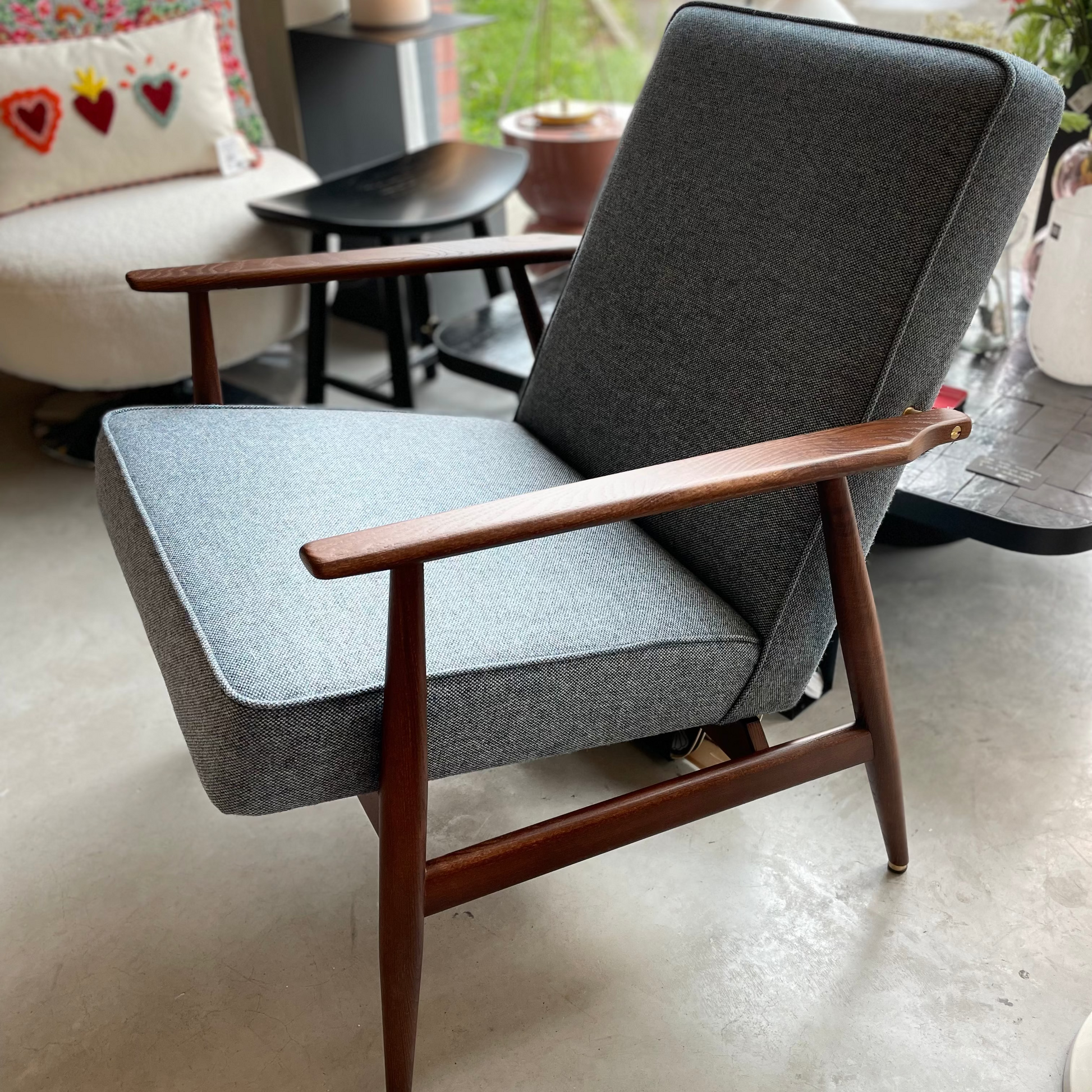 FAUTEUIL FOX frene ET LAINE BLEU 366CONCEPT-LAPETITEBOITEJAUNE