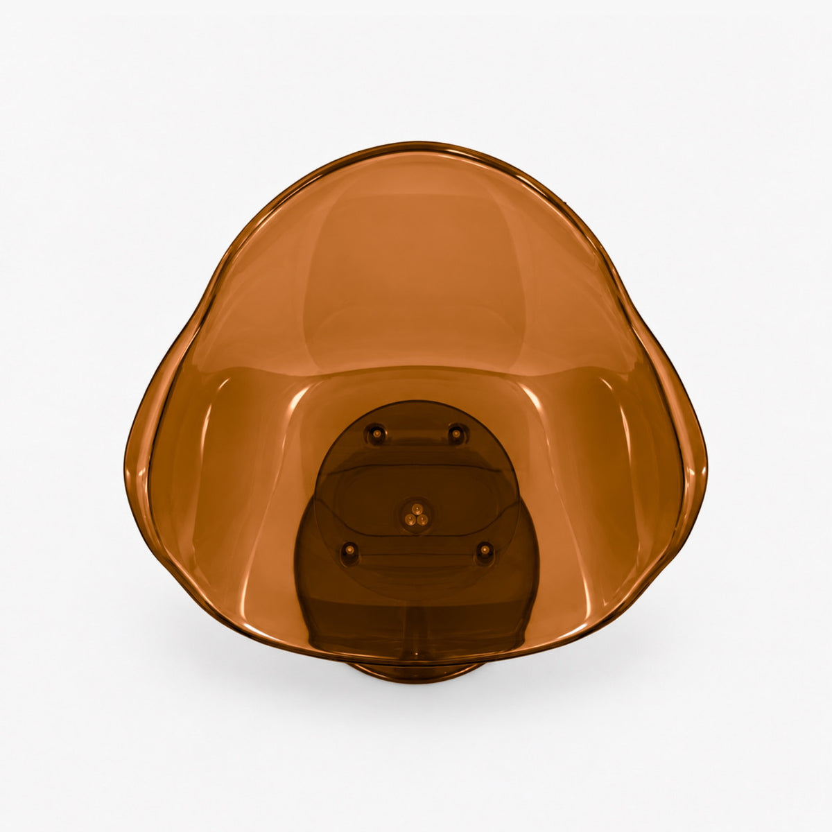 Fauteuil tulipe ambré pour chaise de salle à manger. 