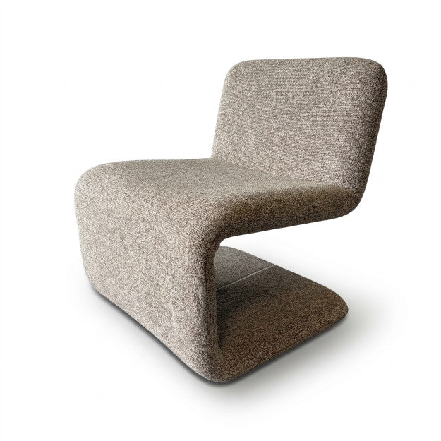 FAUTEUIL TWEED BEIGE DESIGN - LA PETITE BOITE  JAUNE