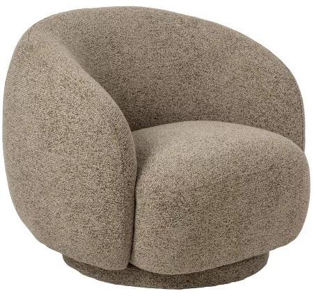 FAUTEUIL TWEED TAUPE PIVOTANT - LA PETITE BOITE JAUNE