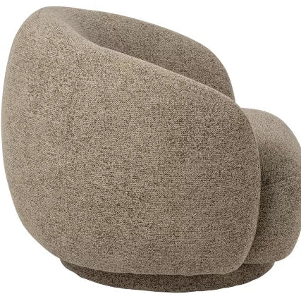 FAUTEUIL TWEED TAUPE PIVOTANT - LA PETITE BOITE JAUNE