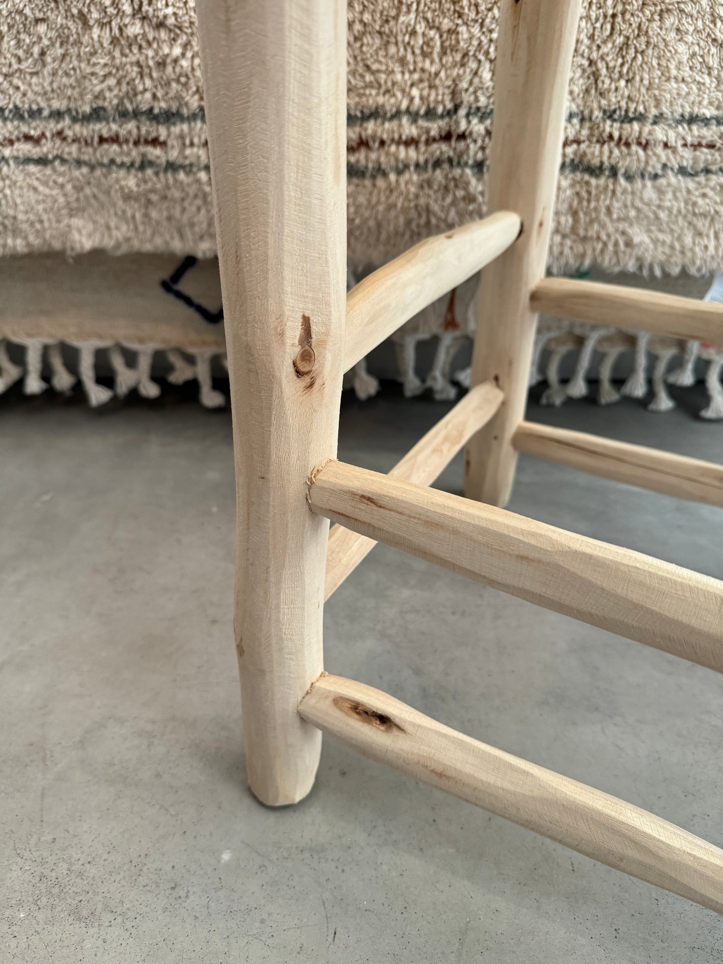 Tabouret tressé coloré artisanat marocain 30 cm