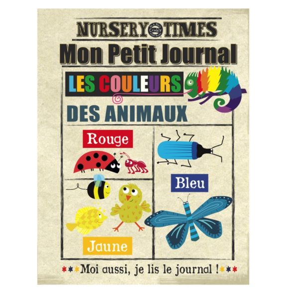 Livre sensoriel pour enfants, thème la couleur des animaux.