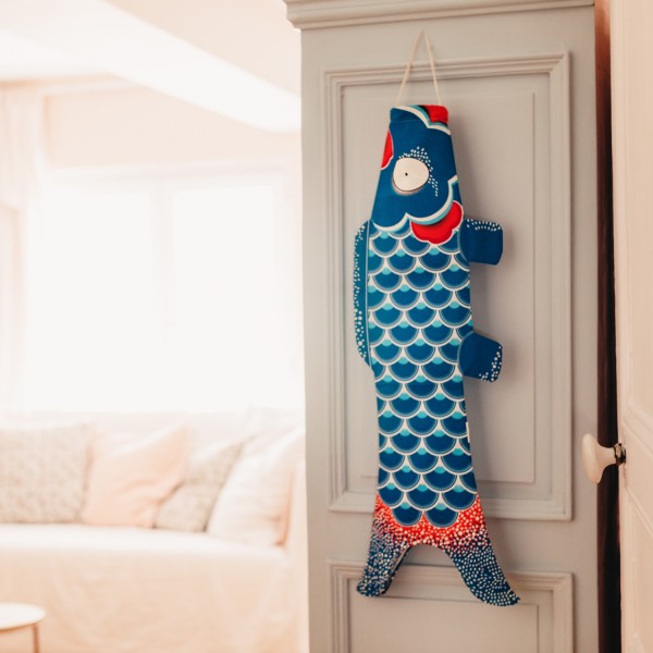Koinobori fantaisiste, manche à air en forme de carpe