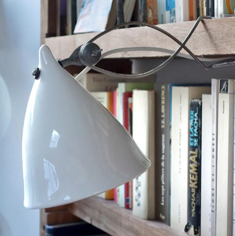 LAMPE A PINCER EN PORCELAINE BLANCHE TSE TSE