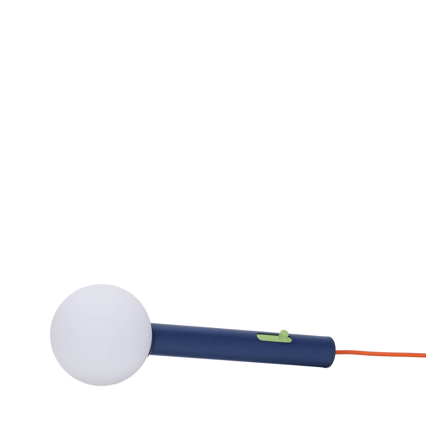 LAMPE DESIGN BALADEUSE BLEU ET FLUO ORANGE DE HUBSCH - LA PETITE BOITE JAUNE