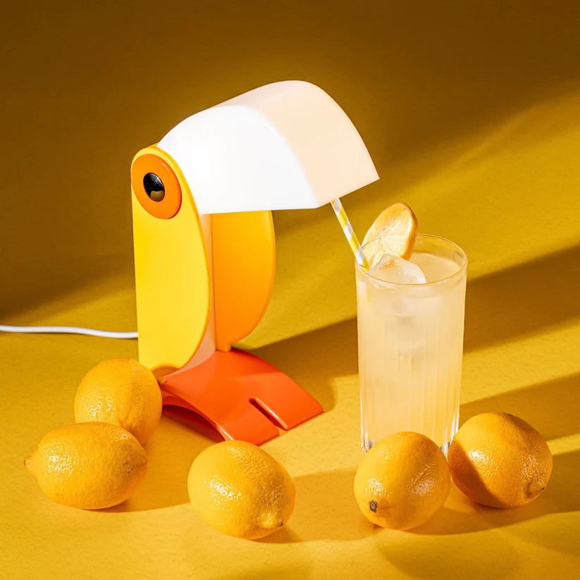 LAMPE TOUCAN LED DESIGN VINTAGE JAUNE 1- LA PETITE BOITE JAUNE