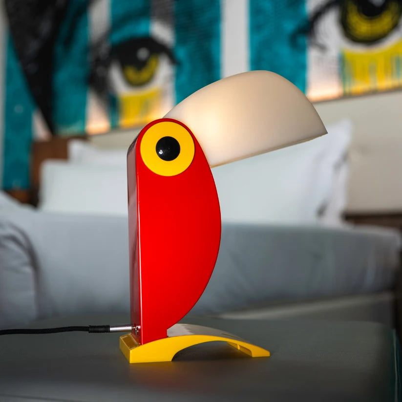 LAMPE TOUCAN LED DESIGN VINTAGE ROUGE - LA PETITE BOITE JAUNE