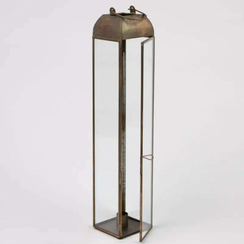 LANTERNE VERRE ET METAL INTERIEUR OU EXTERIEUR 1- LA PETITE BOITE JAUNE