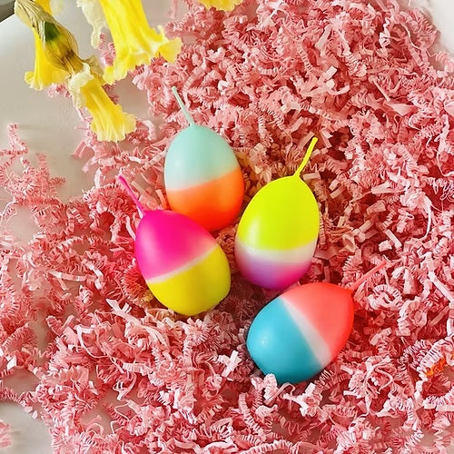 Bougies Dip Dye 4 oeufs multicoles