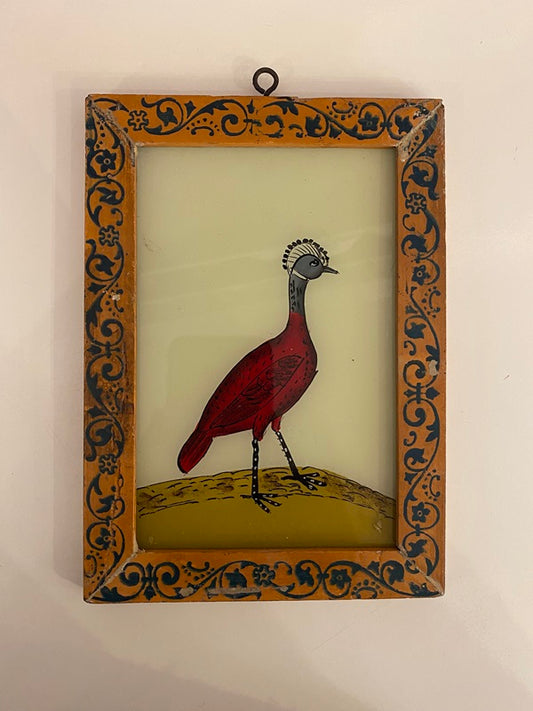 Cadre / Tableau avec animal peint sur vitre - Taille S