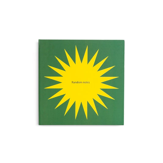 Carnet vert au soleil d'or
