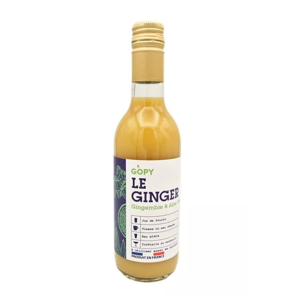 Boisson BIO au Gingembre zéro sucre ALOE VERA par GOPY (240 ml ou 500 ml)