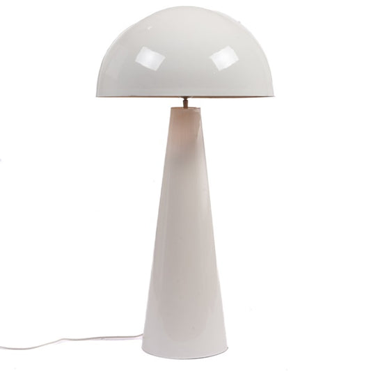 Lampe à poser en métal champignon blanc