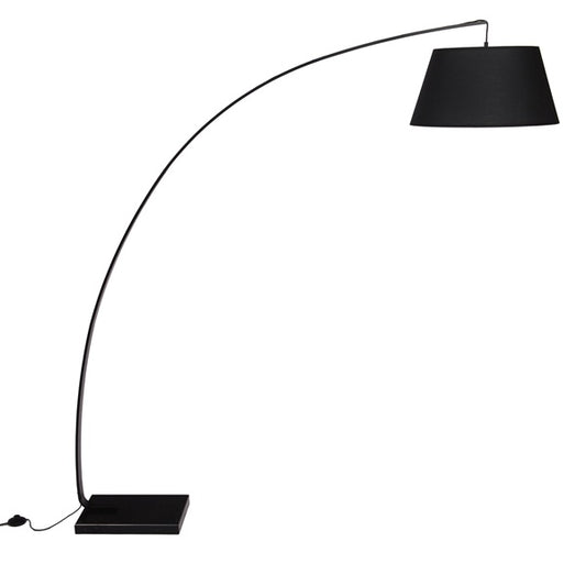 Lampadaire de lecture noir élégant avec un design industriel à positionner à n'importe quel endroit.