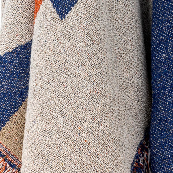 Plaid en coton recyclé modèle Clarita orange