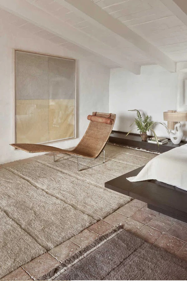 Tapis lavable en laine STEPPE Beige  (170 x 240 cm) de LORENA CANALS