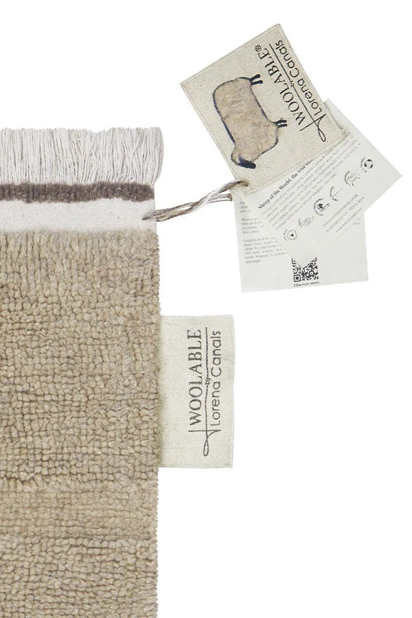 Tapis lavable en laine STEPPE Beige  (170 x 240 cm) de LORENA CANALS