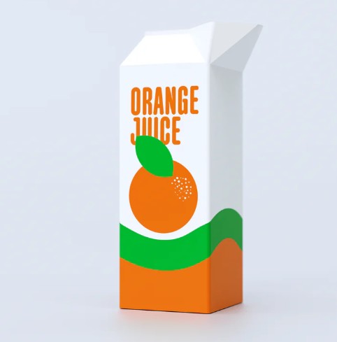 Vase brique de jus d'orange