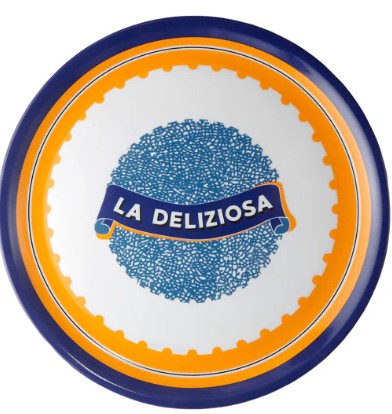 Assiettes à pizza avec jolis motifs et textes de chez BITOSSI