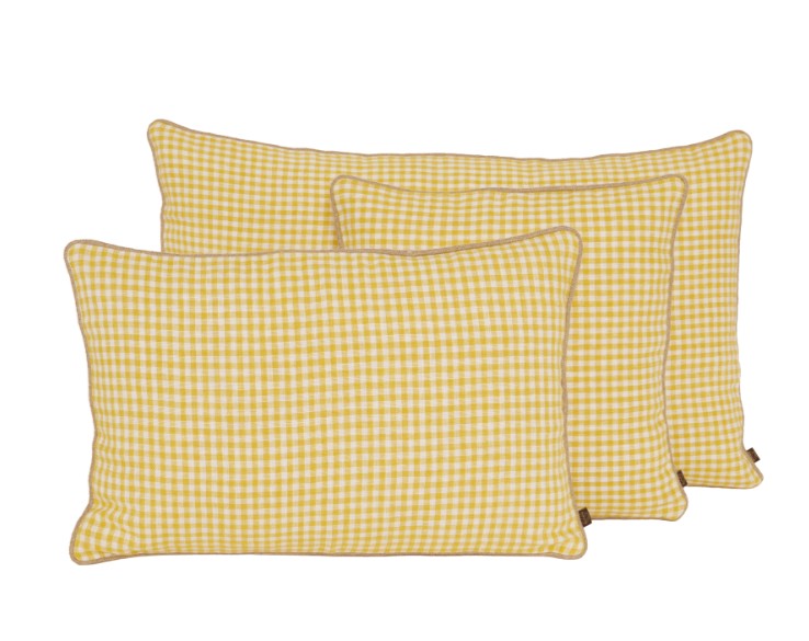 Coussin Haomy en lin lavé modèle PIANA 40 x 60 cm
