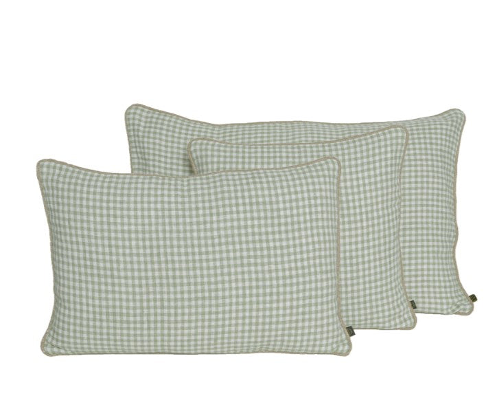 Coussin Haomy en lin lavé modèle PIANA 40 x 60 cm