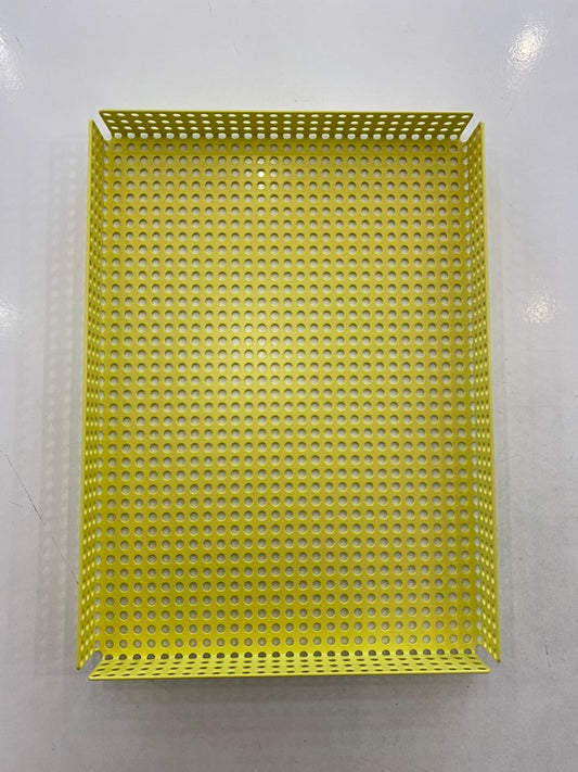 Plateau en metal jaune L