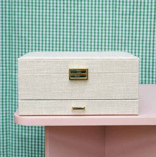 Boite à bijoux pour la maison ou le voyage : la super grande avec tiroir
