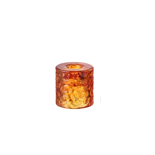 Bougeoir réversible en verre martelé de couleur - 3 couleurs