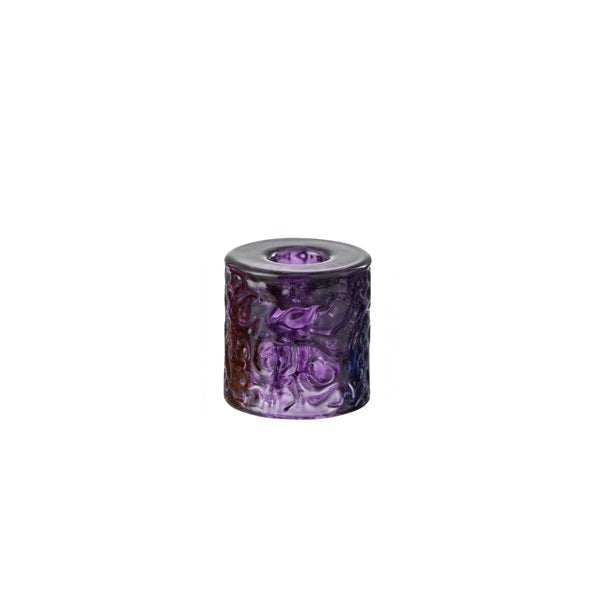Bougeoir réversible en verre martelé de couleur - 3 couleurs