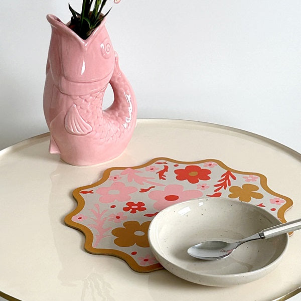 Carafe pichet en céramique en forme de poisson