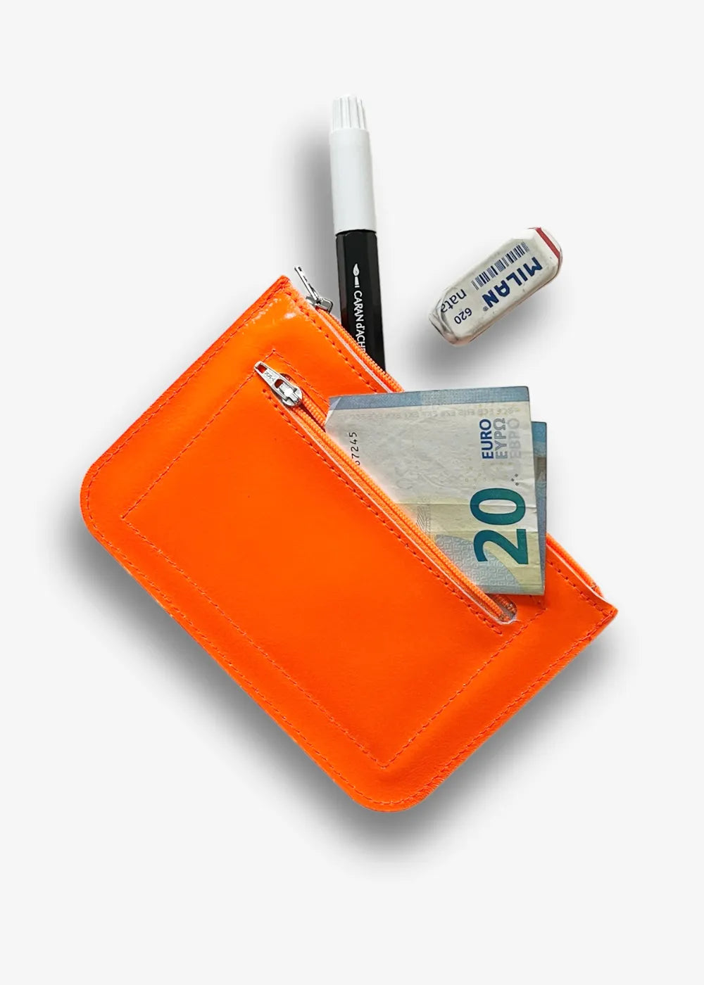 Pochette portefeuille en cuir funs, colorés et fluos
