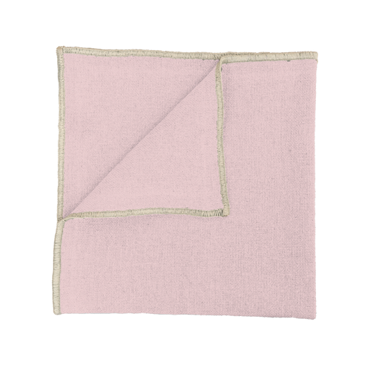 Serviette de table en lin 40 x 40 cm surpiqûre naturelle HAOMY