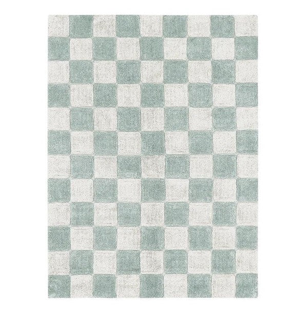 Tapis lavable KITCHEN à carreaux Bleu sage (120 x 160 cm) de LORENA CANALS