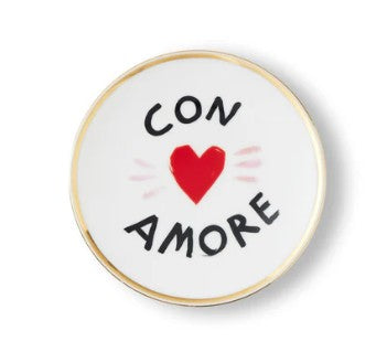 Assiettes à l'italienne avec jolis motifs et textes de chez BITOSSI