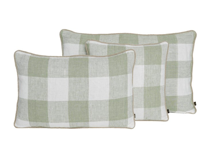 Coussin Haomy en lin lavé modèle PALMA 45 x 45 cm