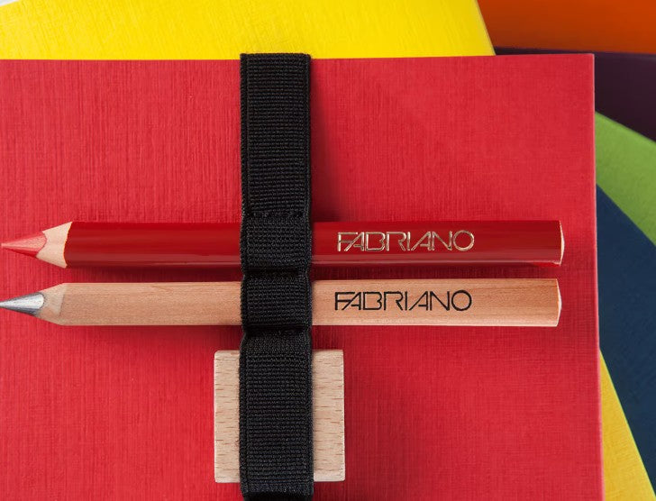 Carnet élastique rouge Fabriano