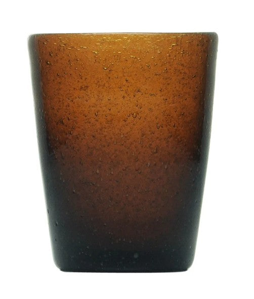 verre soufflé marron chocolat